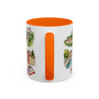 Lyon Illustrated Travel Mug | City Souvenir Accent Coffee Mug | 11oz 15oz Ceramic Cup