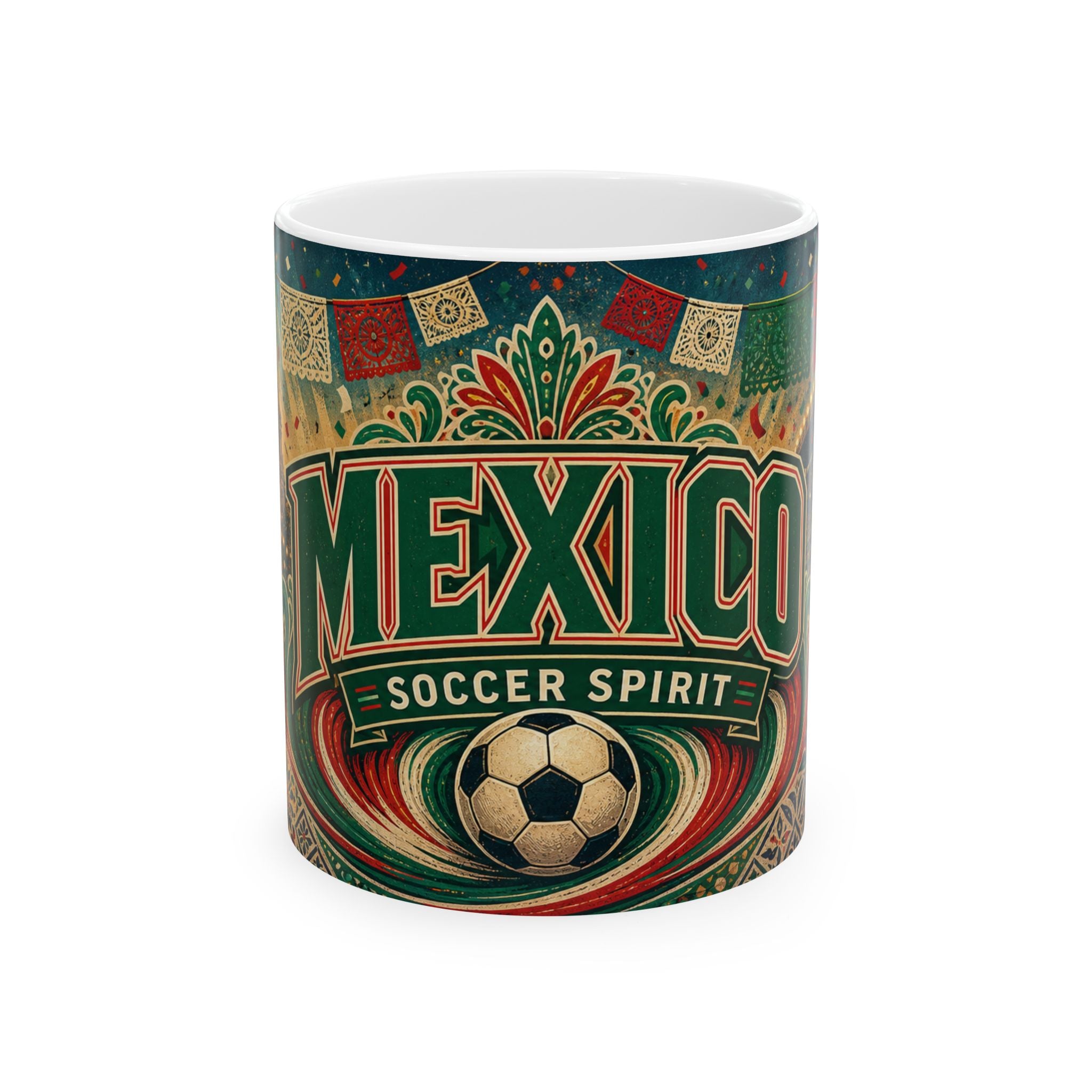 Mexico Soccer Spirit Coffee Mug | Soccer Fan Gift | Ceramic 11oz 15oz Match Day Cup