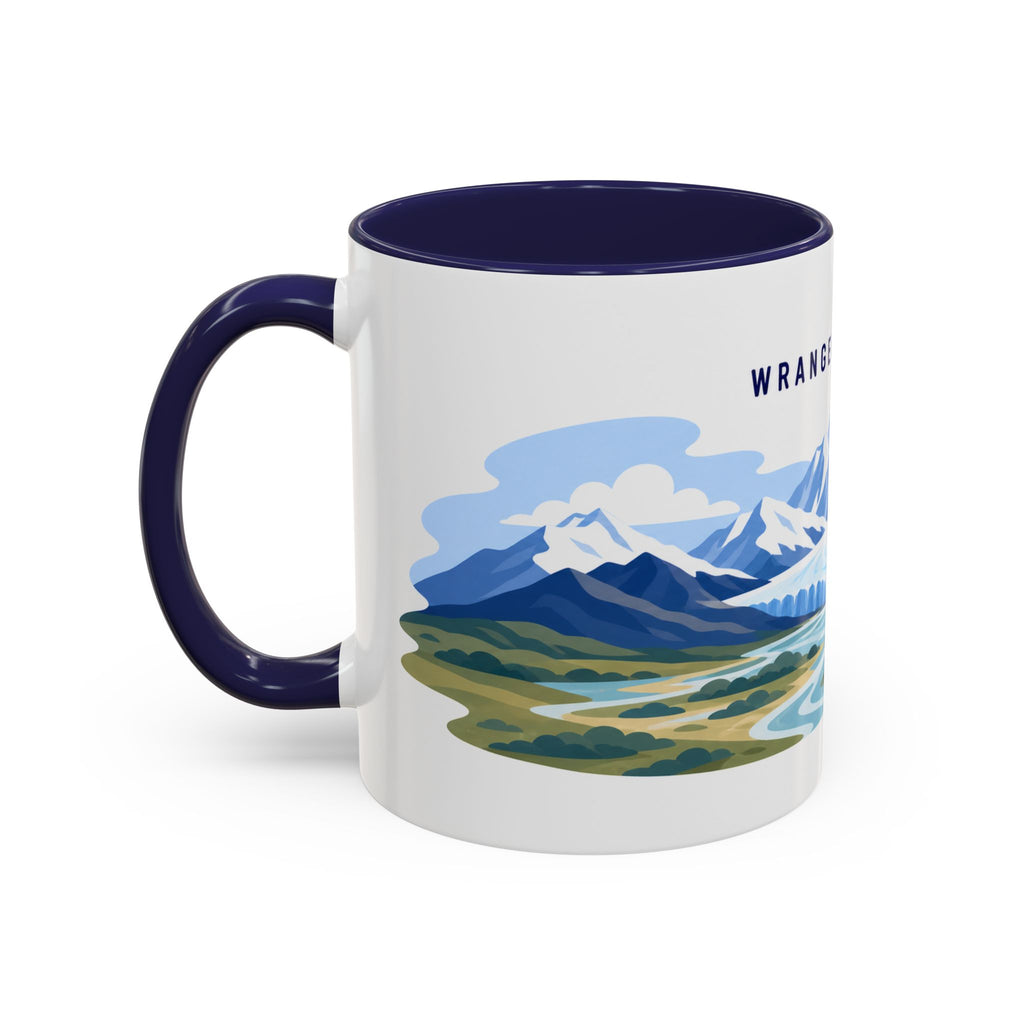 Wrangell-St. Elias National Park Coffee Mug | Solid Color Block Park Souvenir | 11oz 15oz Accent Mug