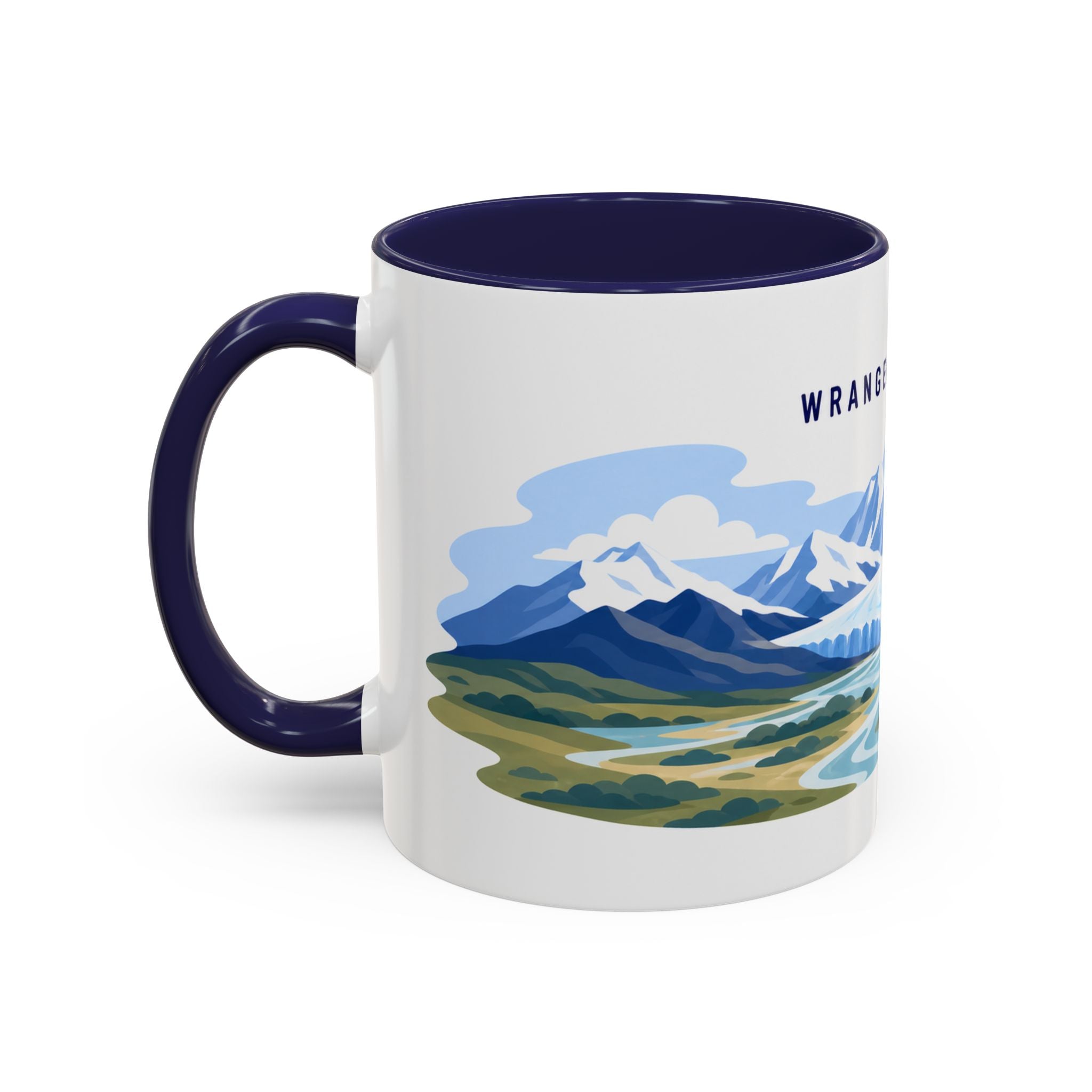 Wrangell-St. Elias National Park Coffee Mug | Solid Color Block Park Souvenir | 11oz 15oz Accent Mug