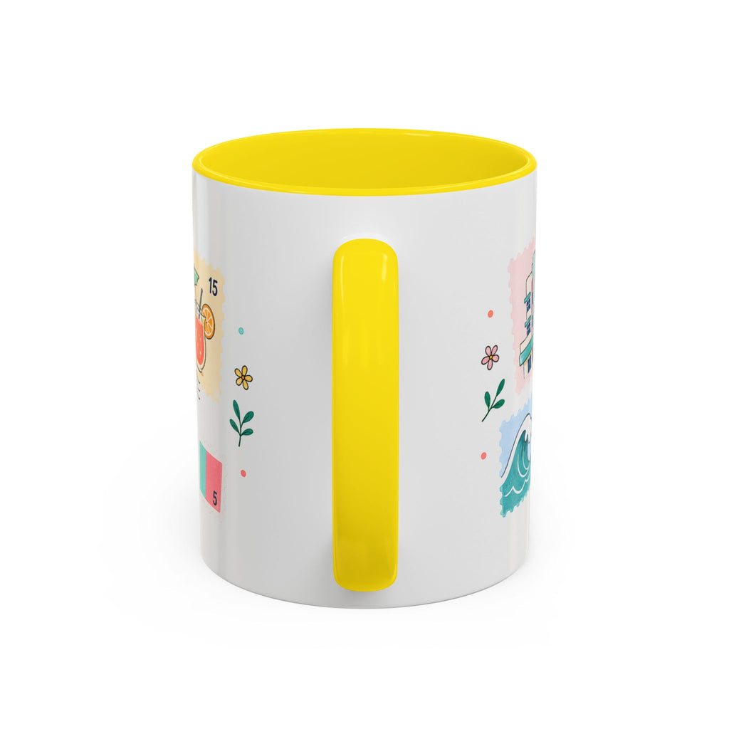 Miami Coffee Mug | Postage Stamp Collage Mug | Travel Souvenir Accent Cup 11oz 15oz