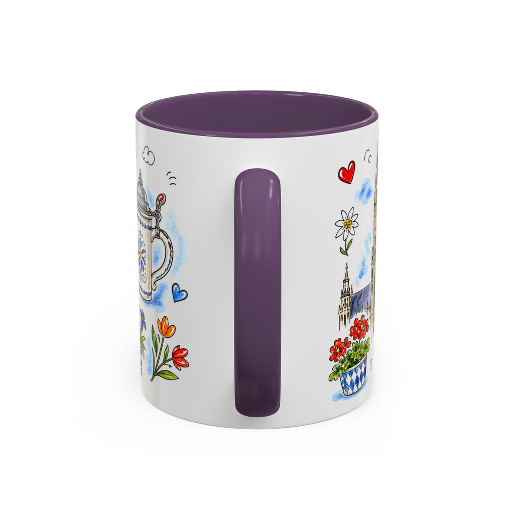 Munich Travel Mug | European City Souvenir Accent Coffee Mug | 11oz 15oz Ceramic Cup