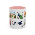Jaipur Coffee Mug | Postage Stamp Collage Mug | Travel Souvenir Accent Cup 11oz 15oz