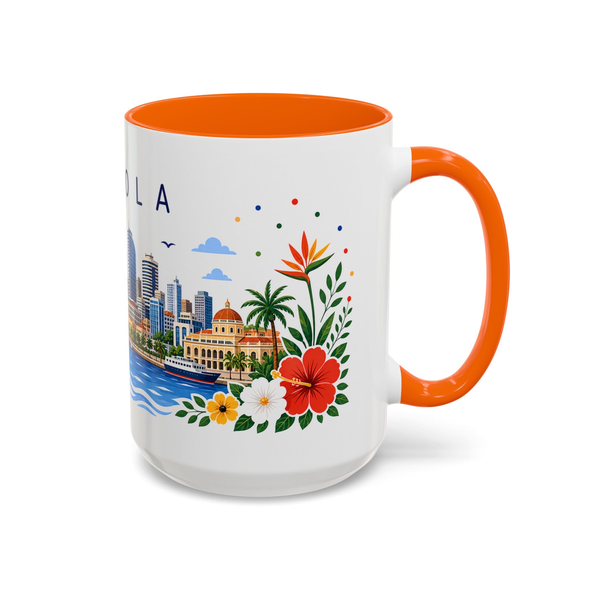 Angola Coffee Mug | Travel Souvenir Accent Mug | Place Gift Ceramic Cup 11oz 15oz