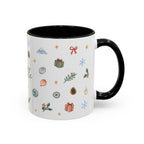 Seattle Christmas Mug | Watercolor Travel Souvenir | Holiday Gift | Accent Ceramic Coffee Cup 11oz 15oz