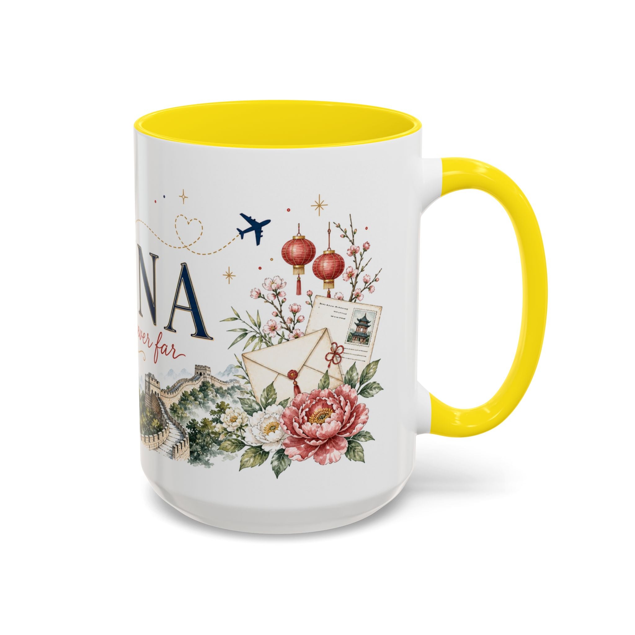 China Home Country Mug | Moving Away Gift | Long Distance Friendship | 11 oz 15 oz Accent Mug