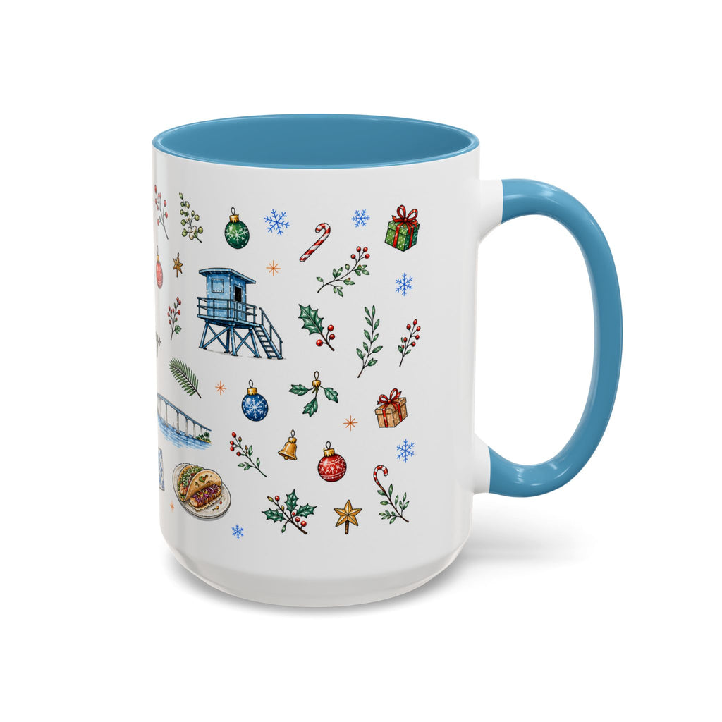 San Diego Christmas Mug | Watercolor City Souvenir, Holiday Travel Gift (11oz/15oz)