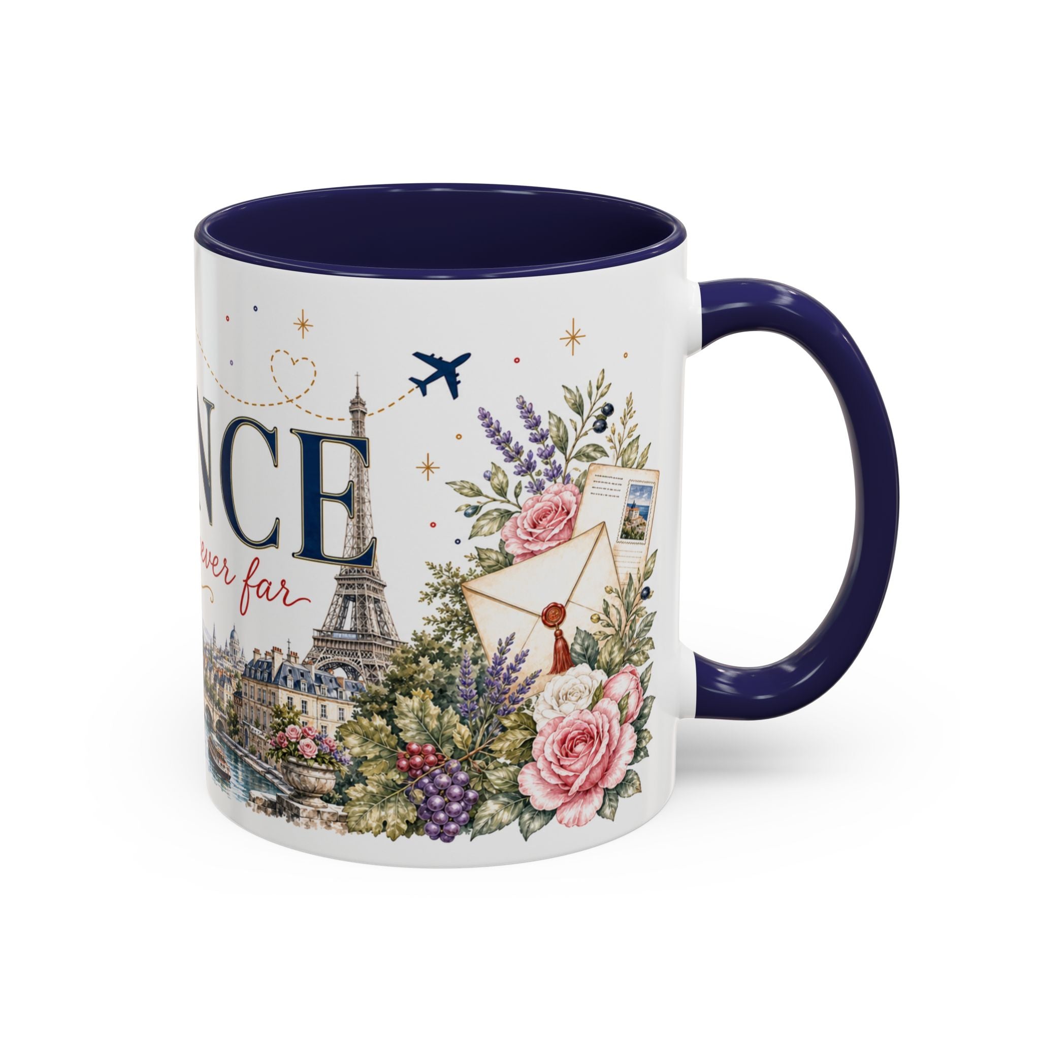 France Home Country Mug | Moving Away Gift | Long Distance Friendship | 11 oz 15 oz Accent Mug