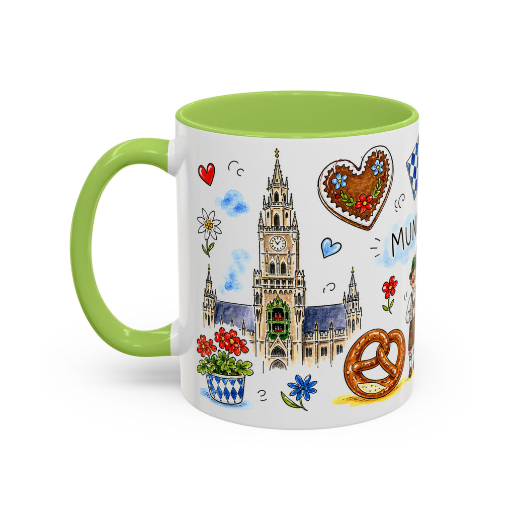 Munich Travel Mug | European City Souvenir Accent Coffee Mug | 11oz 15oz Ceramic Cup