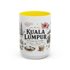 Kuala Lumpur Coffee Mug | Malaysia Souvenir Travel Gift | Accent Color Ceramic 11oz 15oz
