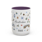 Amsterdam Christmas Watercolor Mug | Festive City Souvenir Coffee Cup