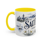 Salt Lake City Coffee Mug | United States Travel Souvenir | Vintage Illustrated City Gift | 11 oz 15 oz Accent Mug