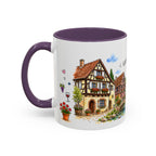 Kaysersberg Illustrated Travel Mug | France Souvenir Accent Coffee Mug | 11oz 15oz Ceramic Cup