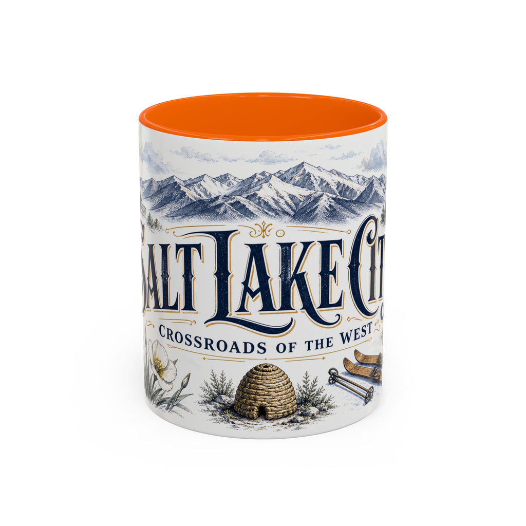 Salt Lake City Coffee Mug | United States Travel Souvenir | Vintage Illustrated City Gift | 11 oz 15 oz Accent Mug