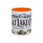 Salt Lake City Coffee Mug | United States Travel Souvenir | Vintage Illustrated City Gift | 11 oz 15 oz Accent Mug