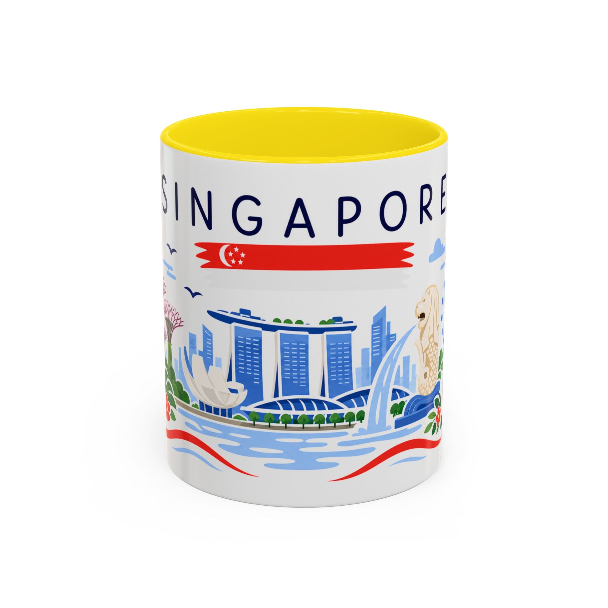 Singapore Coffee Mug | Travel Souvenir Accent Mug | Country Gift Ceramic Cup 11oz 15oz