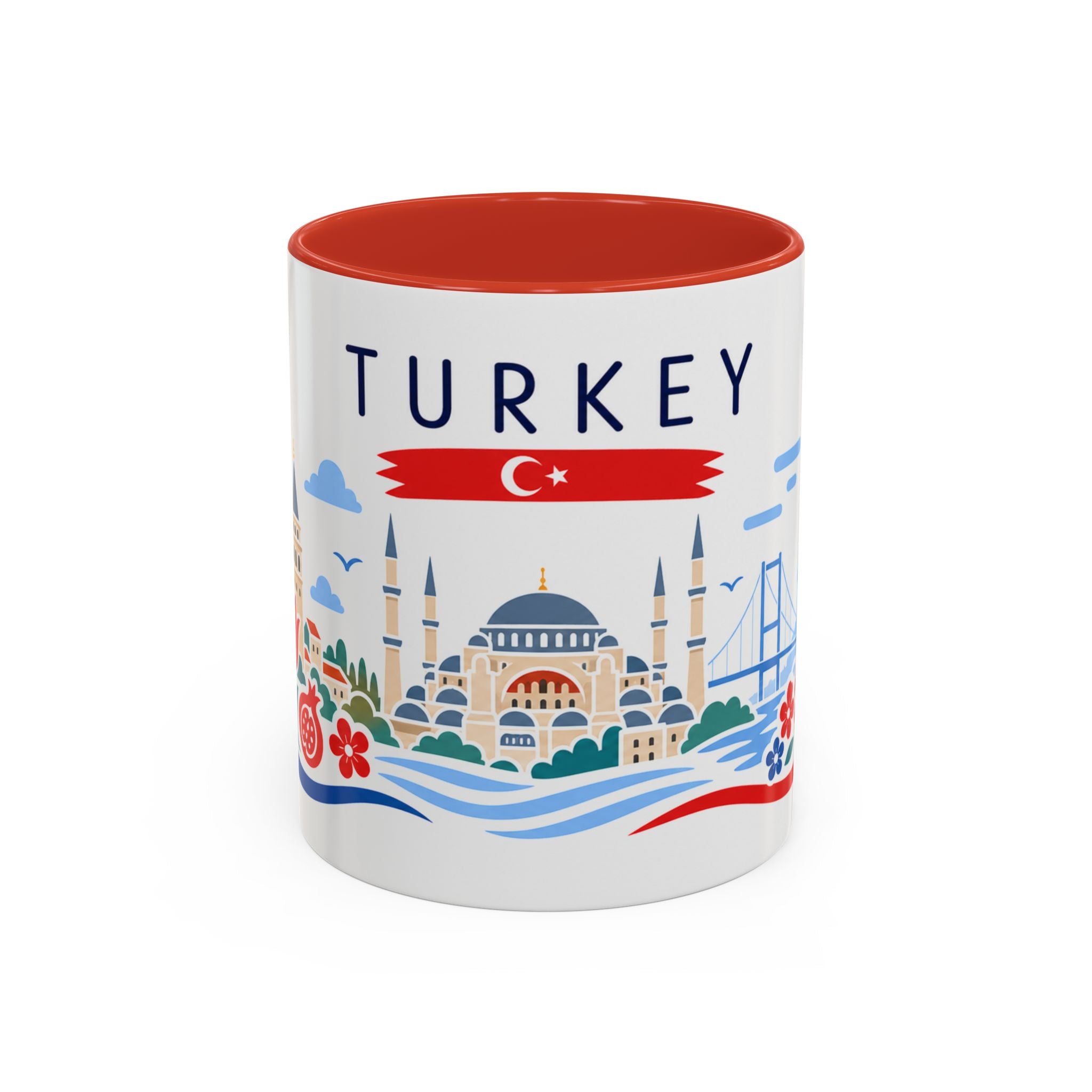 Turkey Coffee Mug | Travel Souvenir Accent Mug | Country Gift Ceramic Cup 11oz 15oz