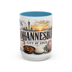 Johannesburg Coffee Mug | South Africa Travel Souvenir | Vintage Illustrated City Gift | 11 oz 15 oz Accent Mug