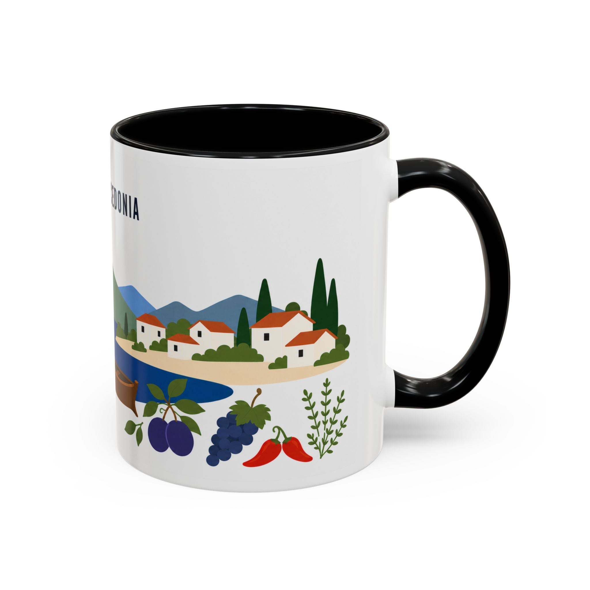 North Macedonia Coffee Mug | Travel Souvenir Accent Mug | Country Gift Ceramic Cup 11oz 15oz
