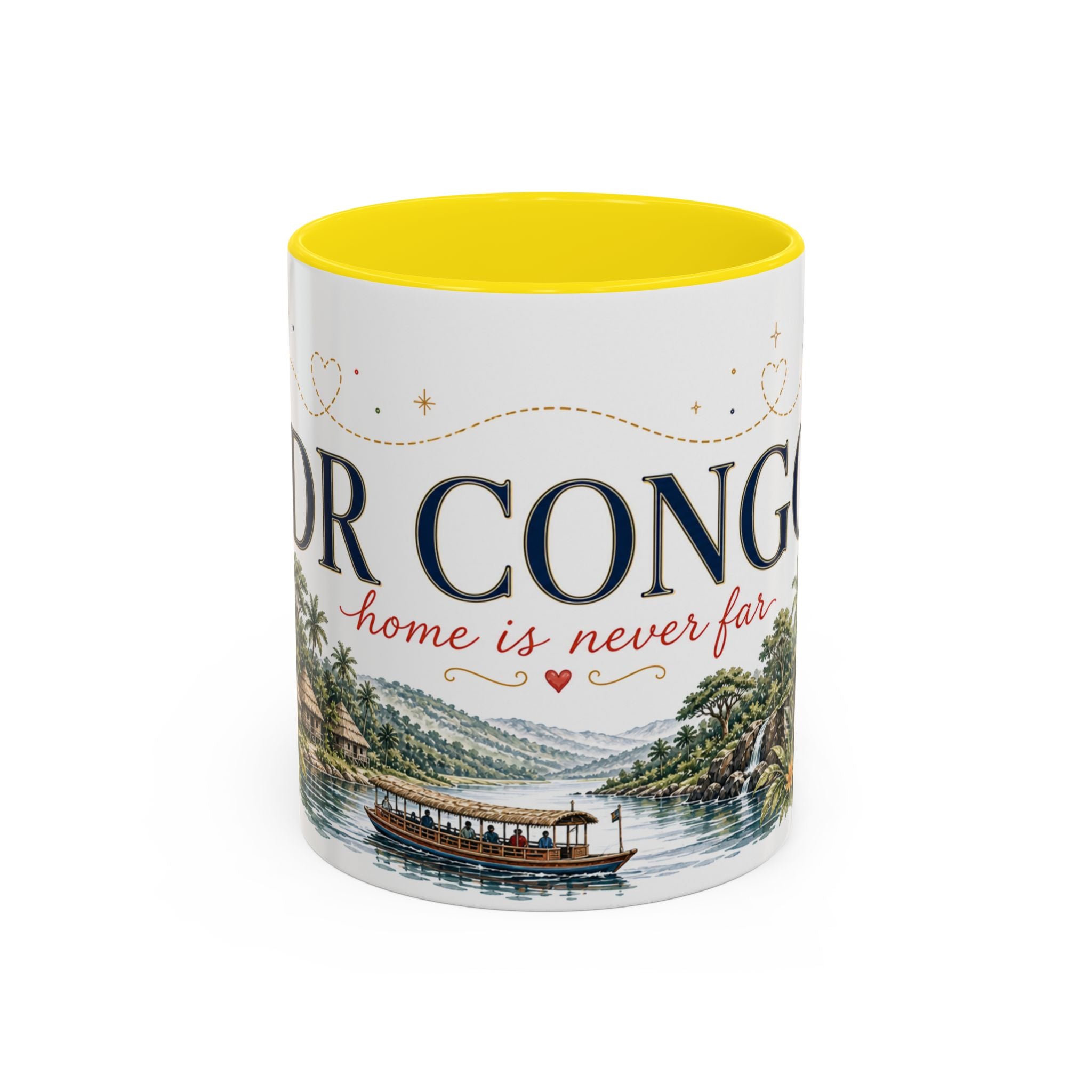 DR Congo Home Country Mug | Moving Away Gift | Long Distance Friendship | 11 oz 15 oz Accent Mug