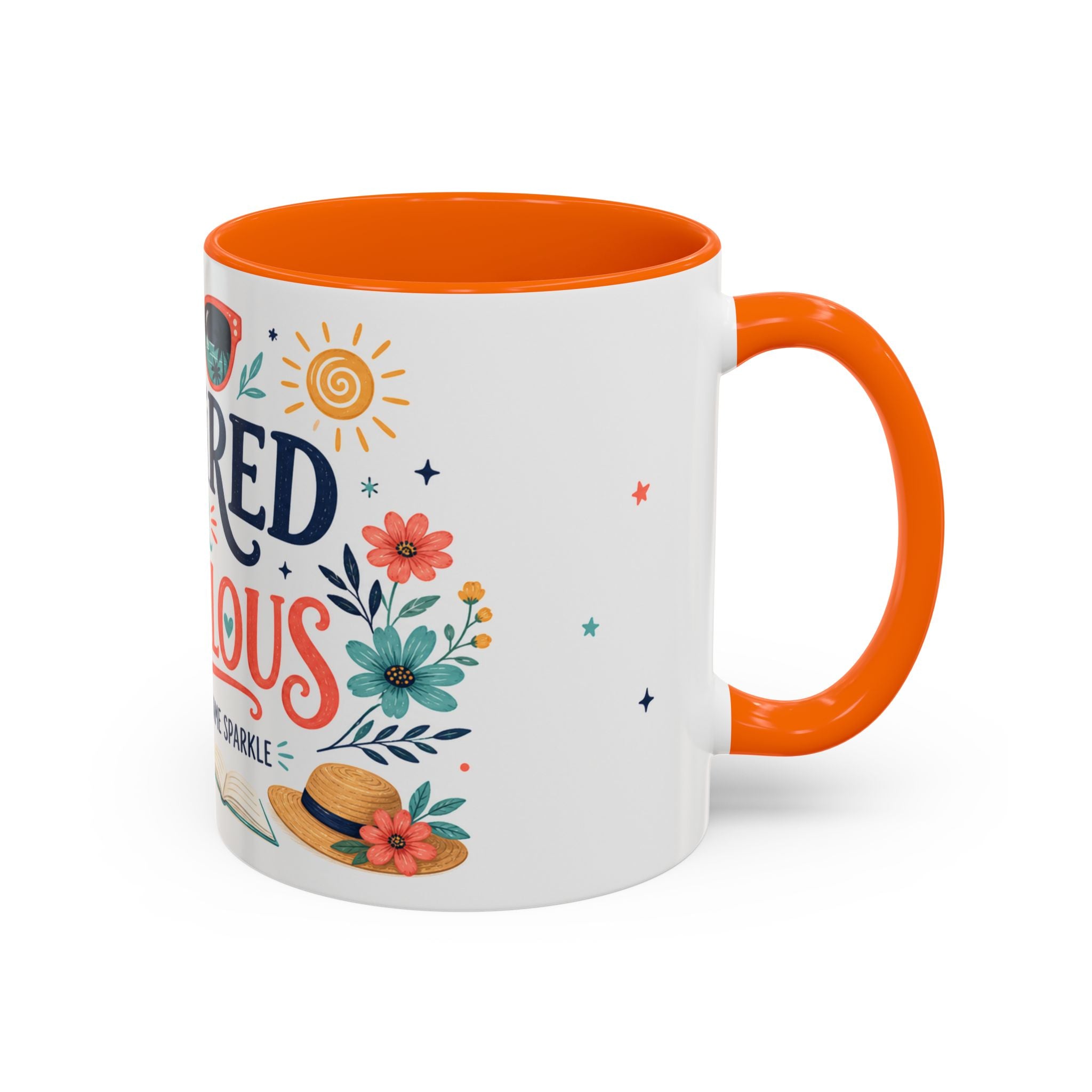 Retired And Fabulous Coffee Mug | Retirement Gift For Women Men | Accent Color Ceramic 11oz 15oz