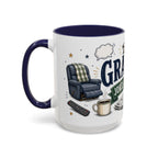 Grandpa's Jokes Are Legendary Coffee Mug | Funny Gift From Grandkids | Accent Ceramic 11oz 15oz