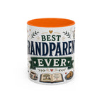 Best Grandparents Ever Coffee Mug | Gift From Grandkids | Accent Color Ceramic 11oz 15oz