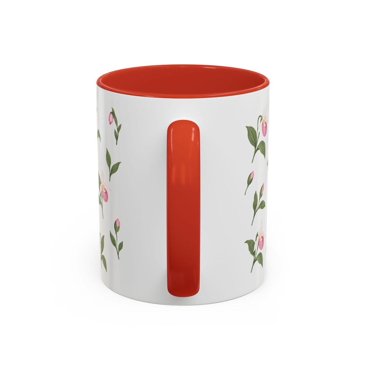Minnesota Pink and White Lady Slipper Mug, State Flower Floral Coffee Cup, 11oz Botanical Gift