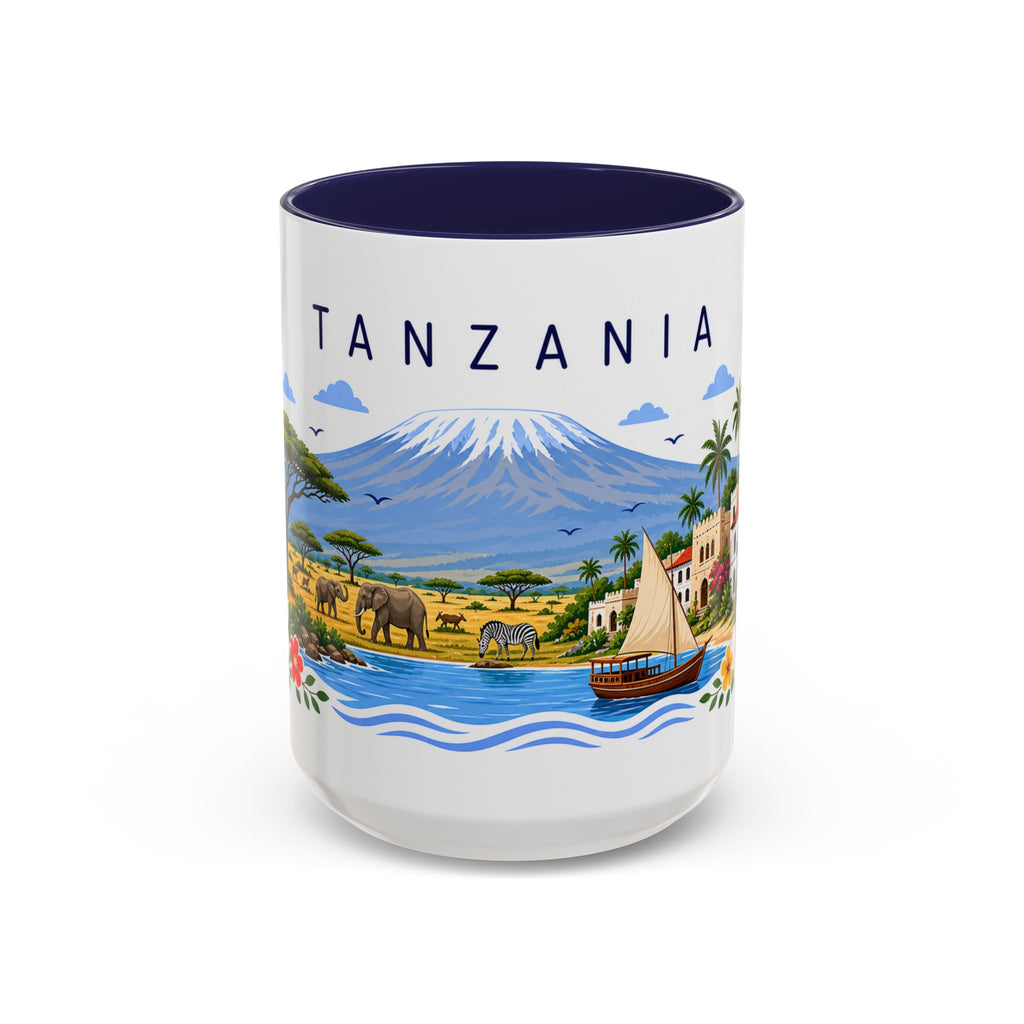 Tanzania Coffee Mug | Travel Souvenir Accent Mug | Place Gift Ceramic Cup 11oz 15oz
