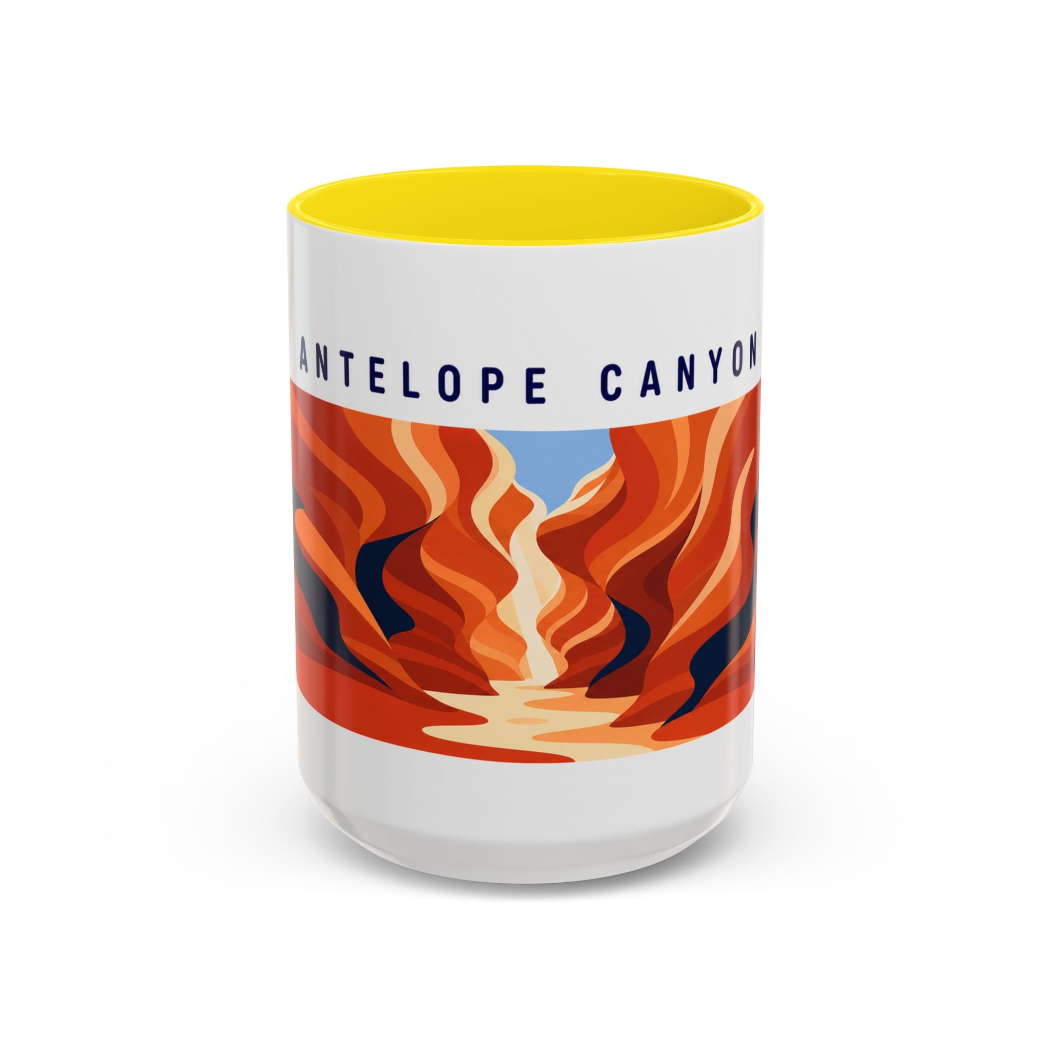 Antelope Canyon Coffee Mug | Travel Destination Souvenir Gift | Accent Color Ceramic 11oz 15oz