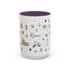 Rome Christmas Mug | Watercolor City Souvenir | Ceramic Coffee Cup