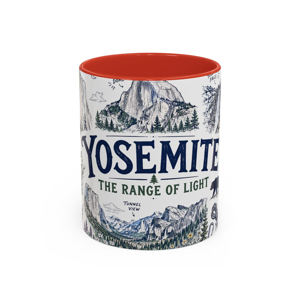 Yosemite National Park Coffee Mug | Hiking Camping Nature Gift | Accent Color Ceramic 11oz 15oz