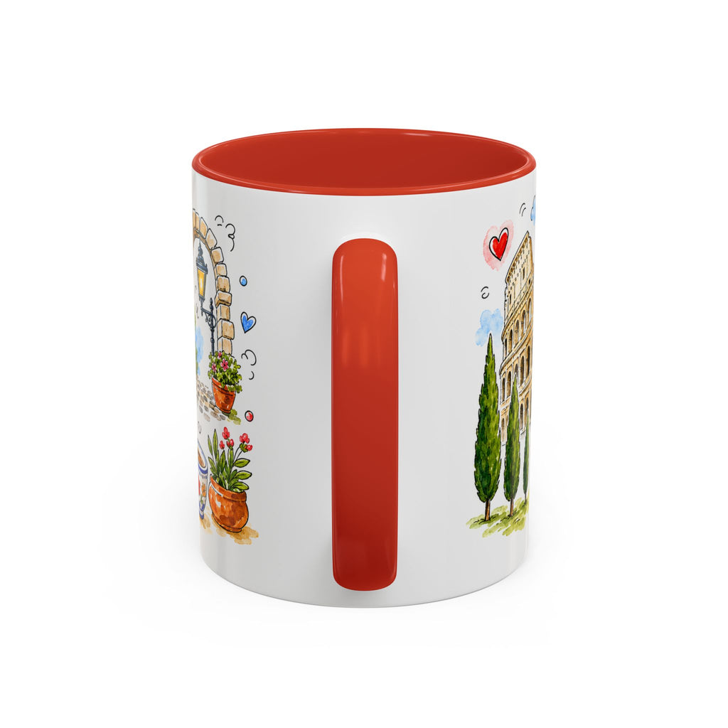 Rome Travel Mug | European City Souvenir Accent Coffee Mug | 11oz 15oz Ceramic Cup