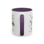 Rocky Mountain Coffee Mug | National Park Hiking Camping Gift | Accent Color Ceramic 11oz 15oz