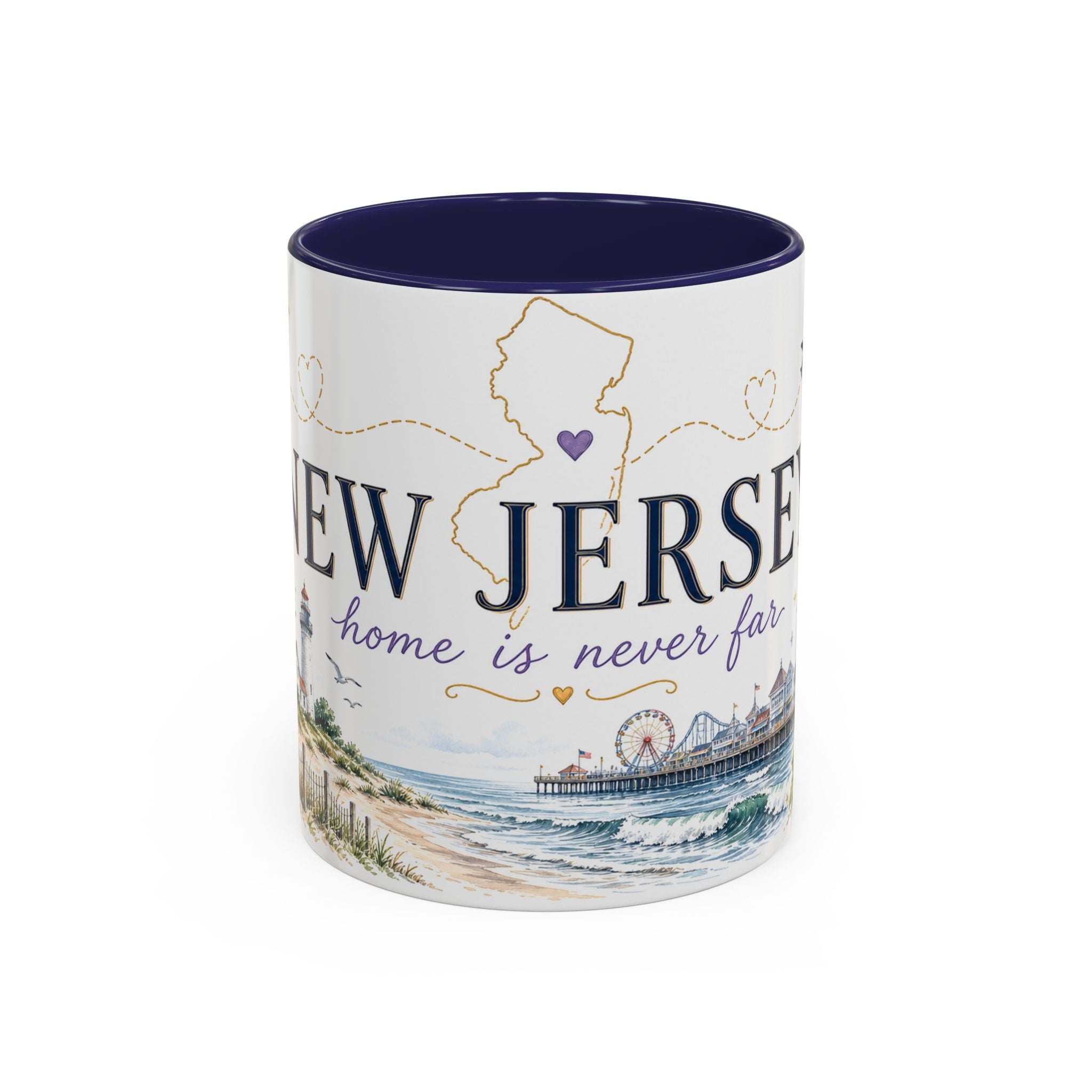 New Jersey Home State Mug | Moving Away Gift | Long Distance Friendship Coffee Cup | 11oz 15oz Accent Mug