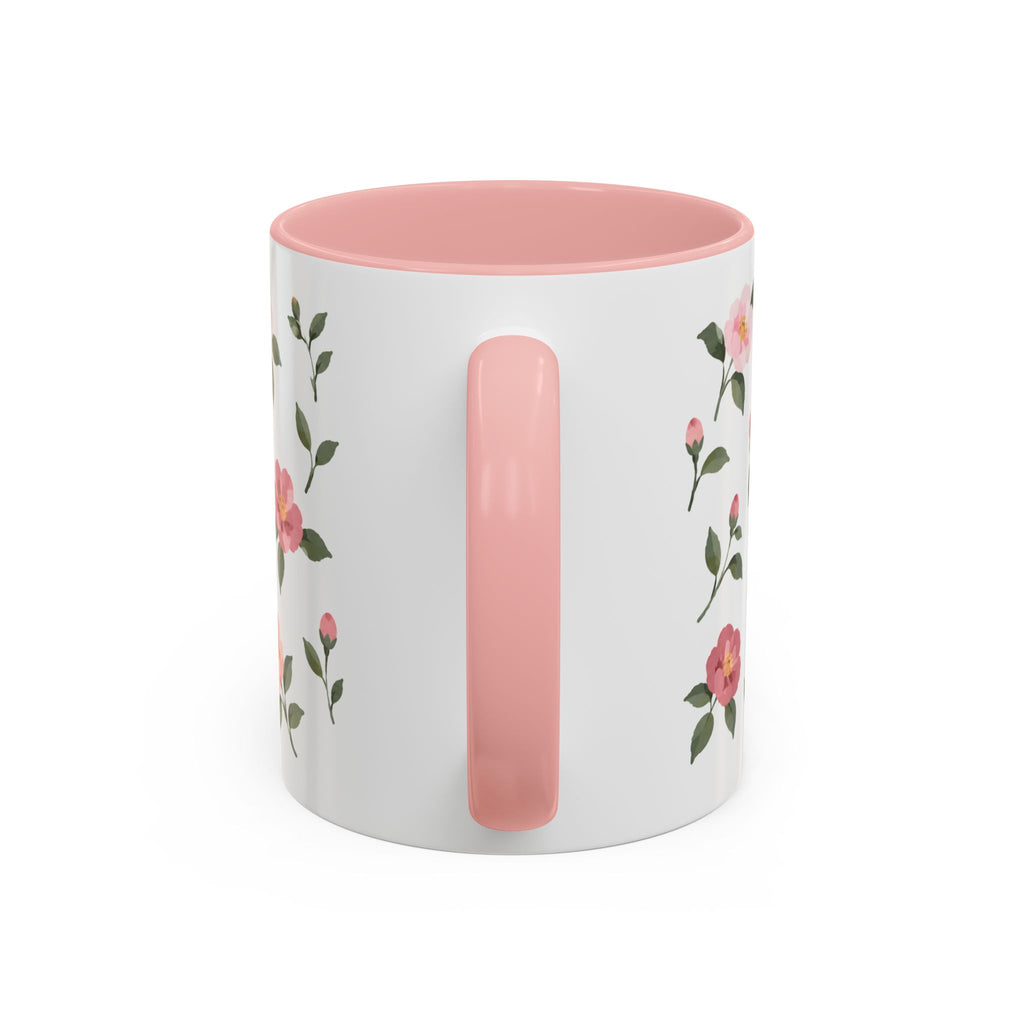 Alabama Camellia Mug, State Flower Floral Coffee Cup, 11oz Botanical Gift