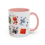 Beijing Coffee Mug | Postage Stamp Collage Mug | Travel Souvenir Accent Cup 11oz 15oz
