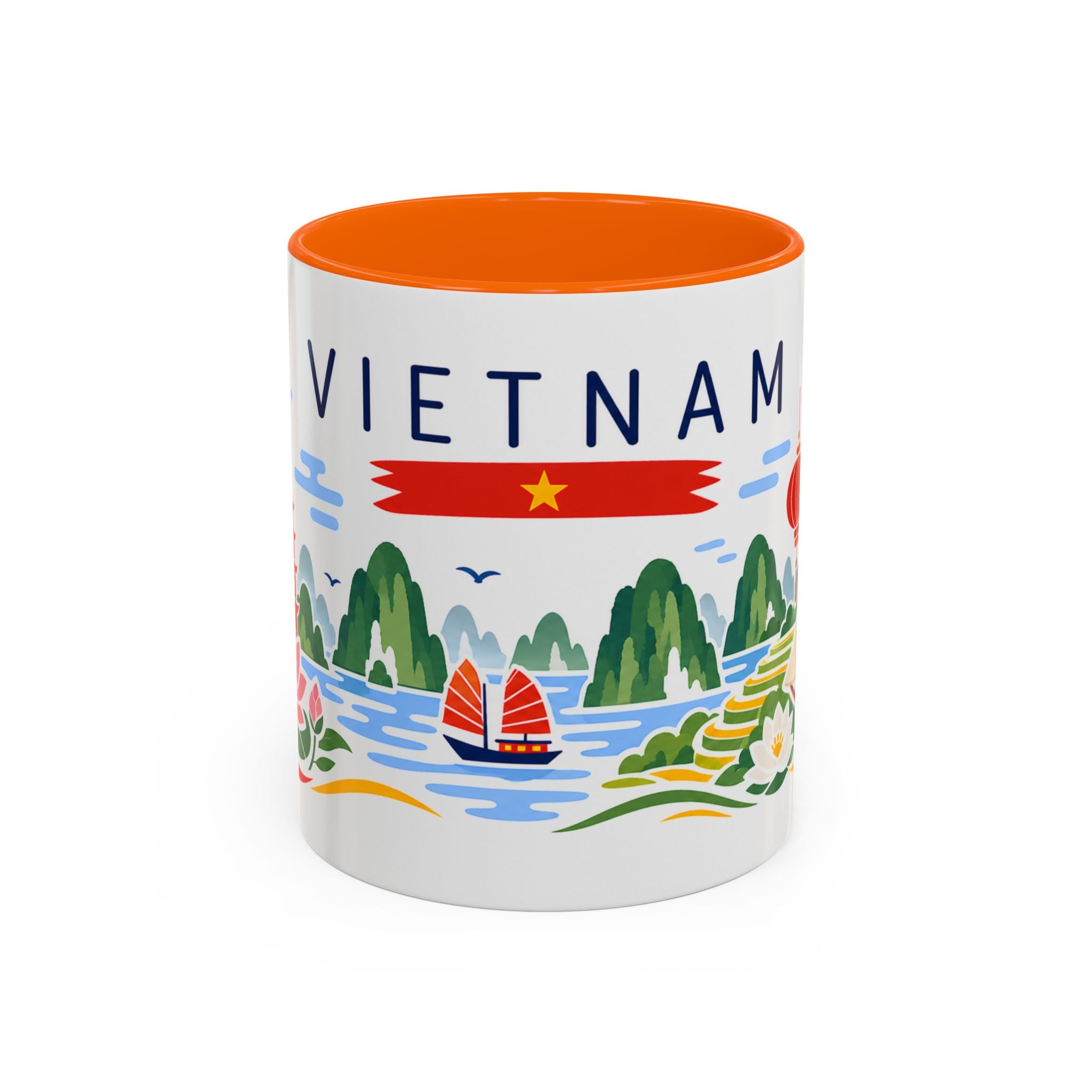 Vietnam Coffee Mug | Travel Souvenir Accent Mug | Country Gift Ceramic Cup 11oz 15oz