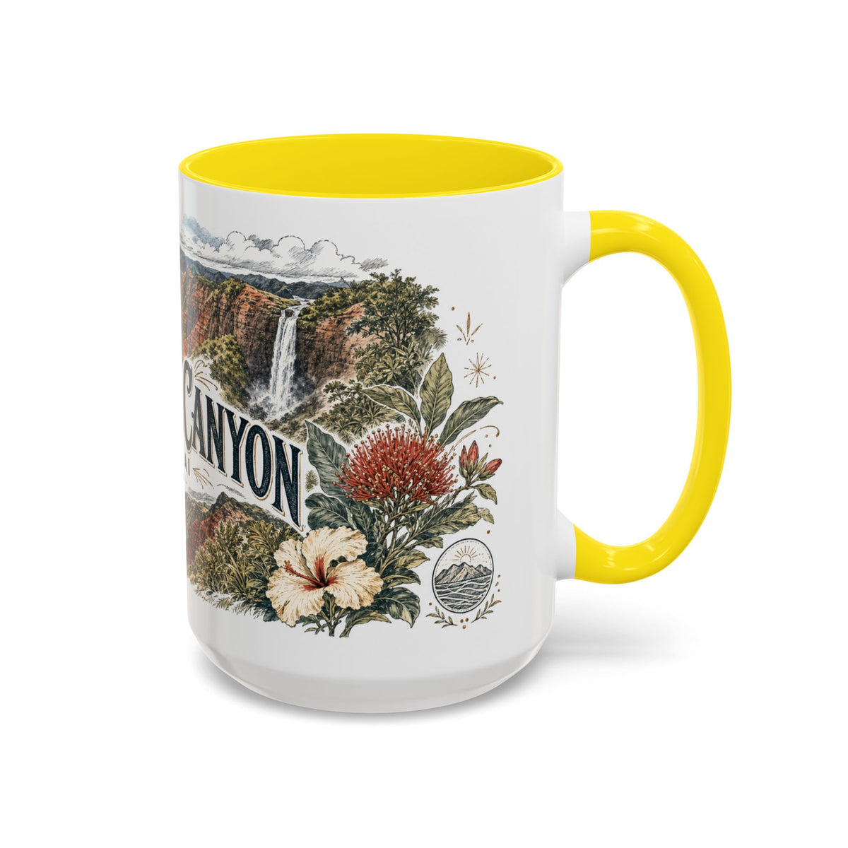 Waimea Canyon Mug, Kauai Travel Souvenir, Bucket List Gift, Accent Ceramic Coffee Mug 11oz 15oz