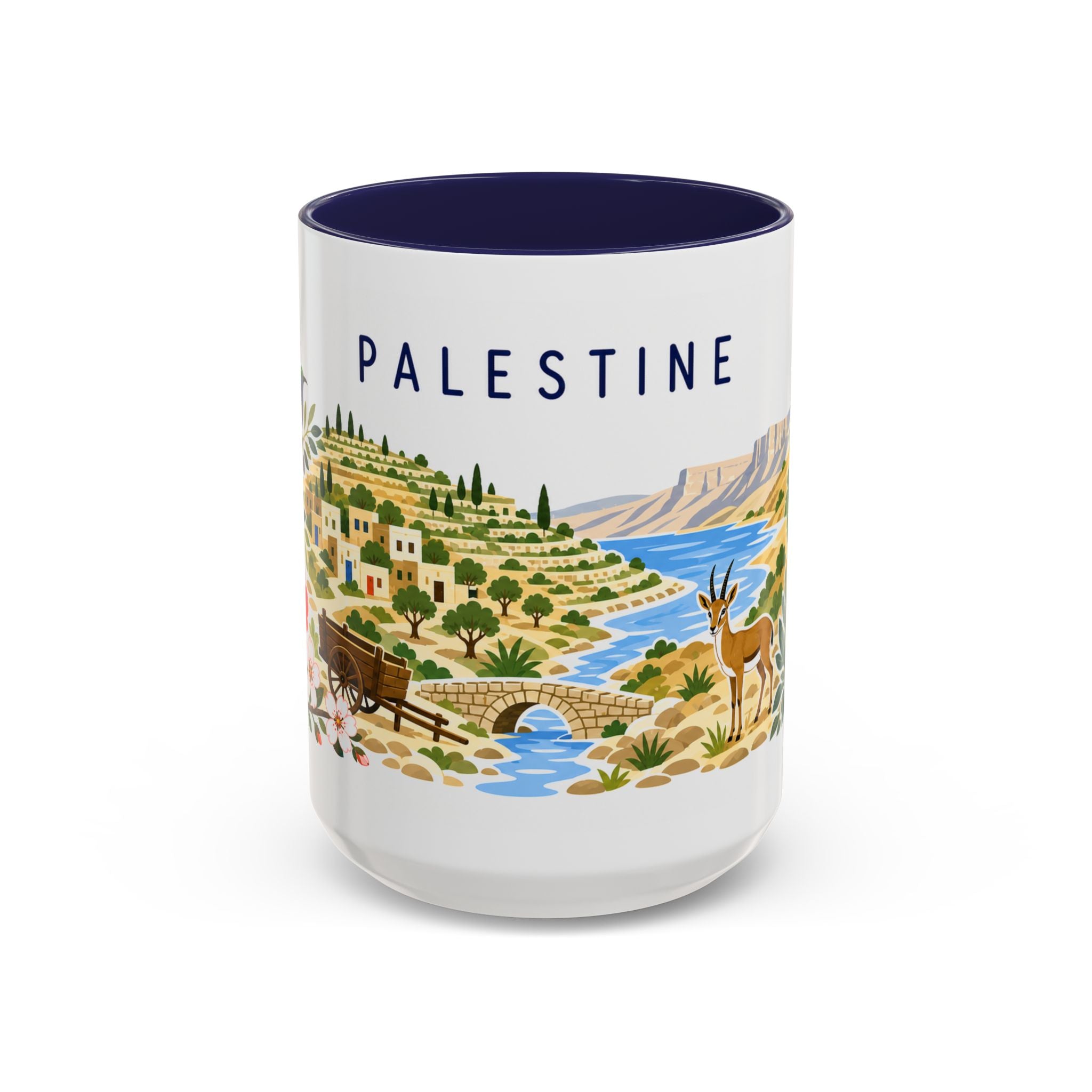 Palestine Coffee Mug | Travel Souvenir Accent Mug | Country Gift Ceramic Cup 11oz 15oz