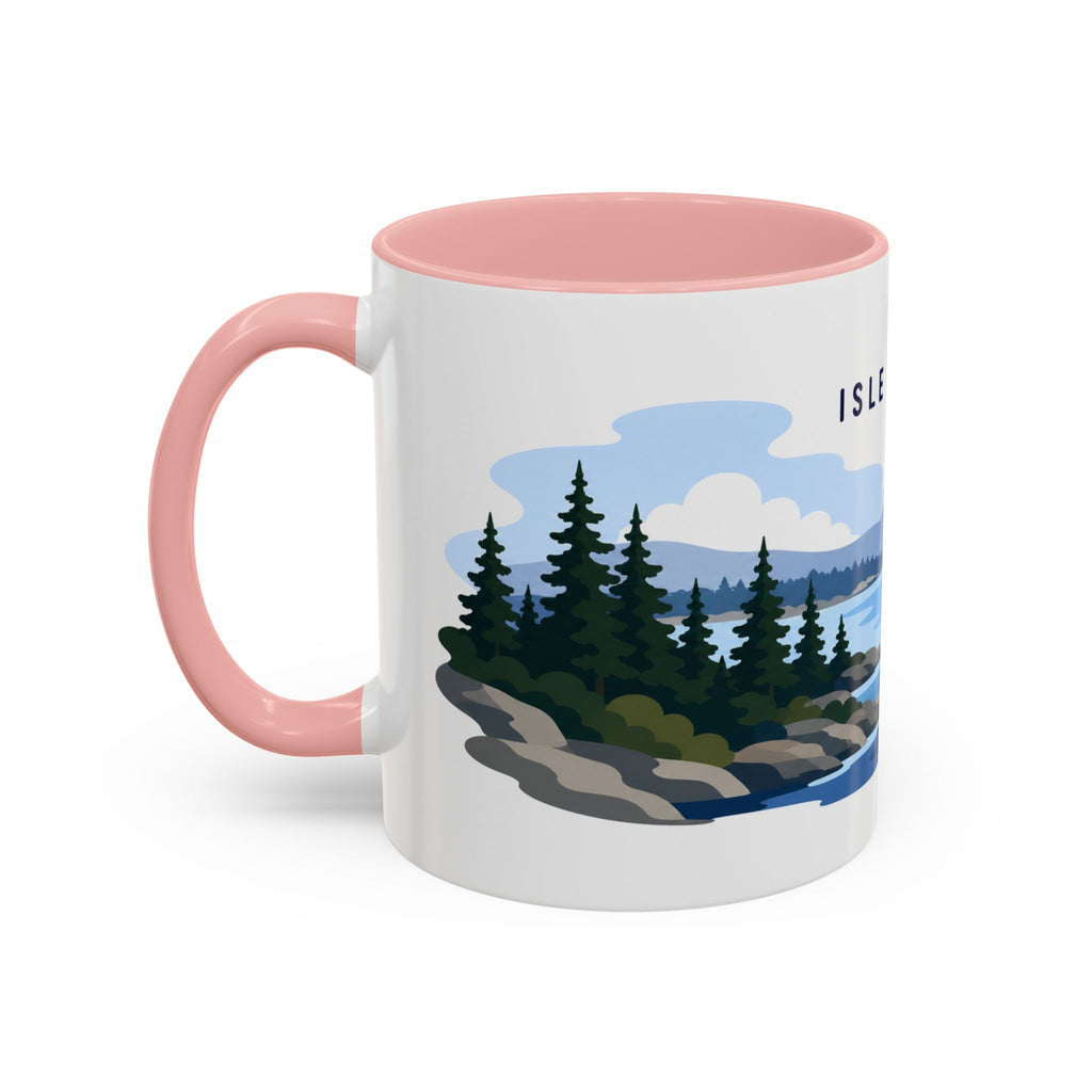 Isle Royale National Park Coffee Mug | Solid Color Block Park Souvenir | 11oz 15oz Accent Mug