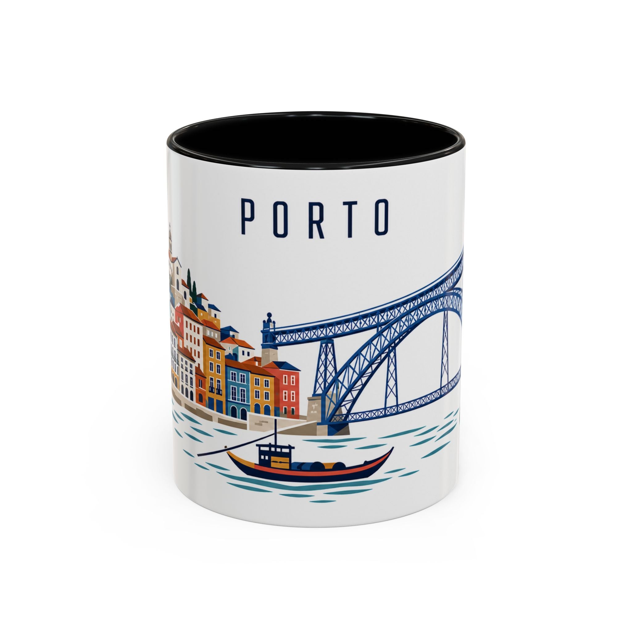 Porto Coffee Mug | Portugal Travel Souvenir | Porcelain Decal City Gift | 11oz 15oz Accent Mug