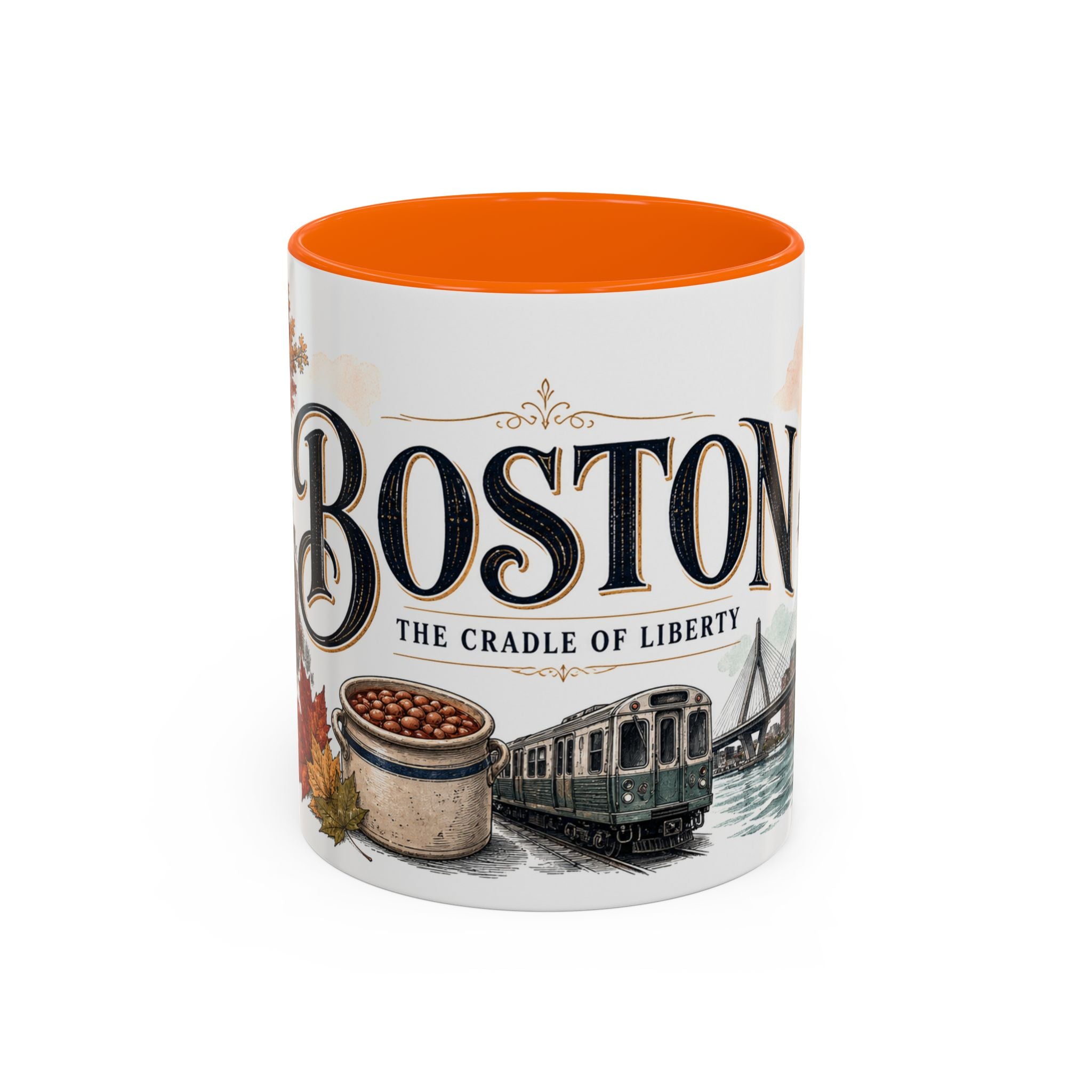 Boston Coffee Mug | United States Travel Souvenir | Vintage Illustrated City Gift | 11 oz 15 oz Accent Mug
