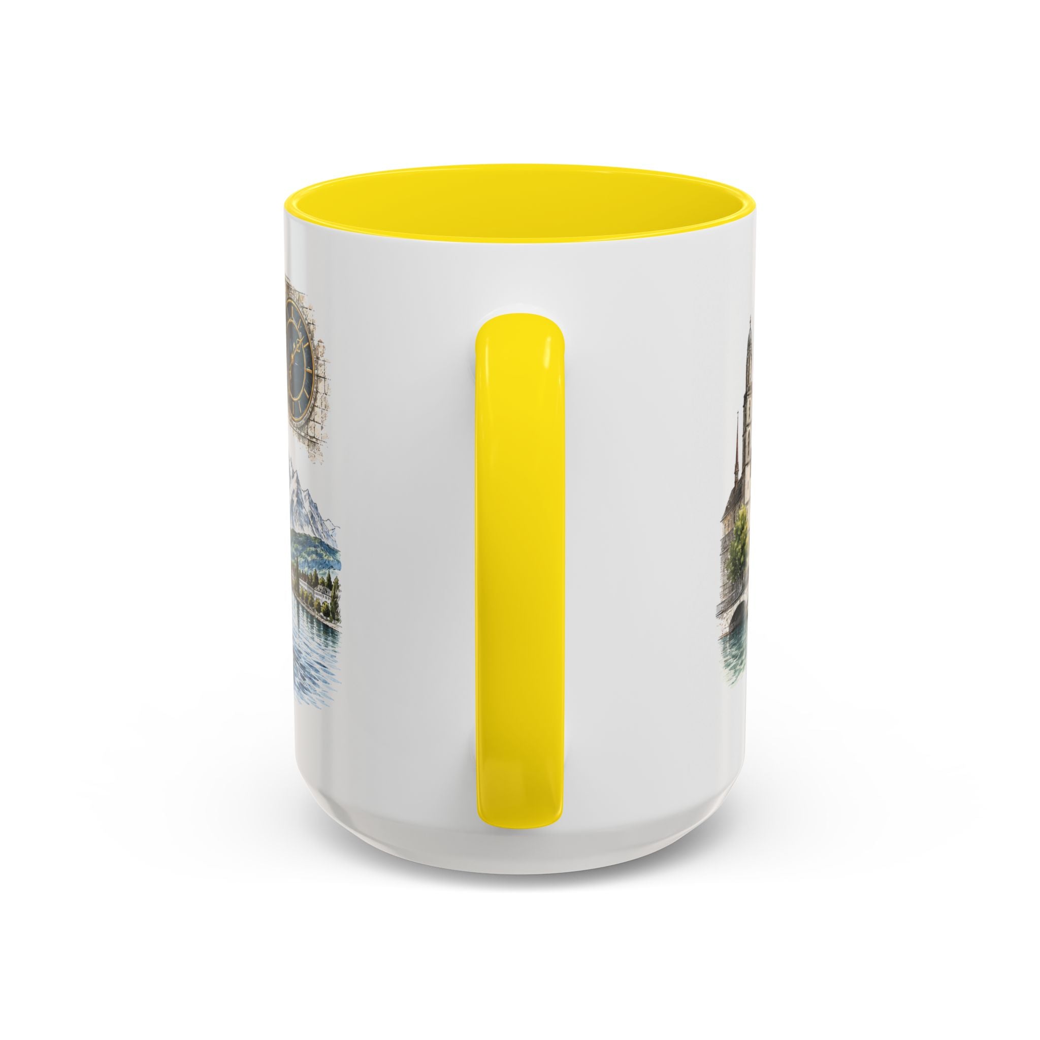Zurich Coffee Mug | Switzerland Travel Souvenir | Vintage Illustrated City Gift | 11 oz 15 oz Accent Mug