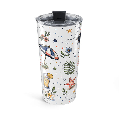Beach Bound 20oz Tumbler | Coastal Summer Gift | Insulated Stainless Steel Travel Cup