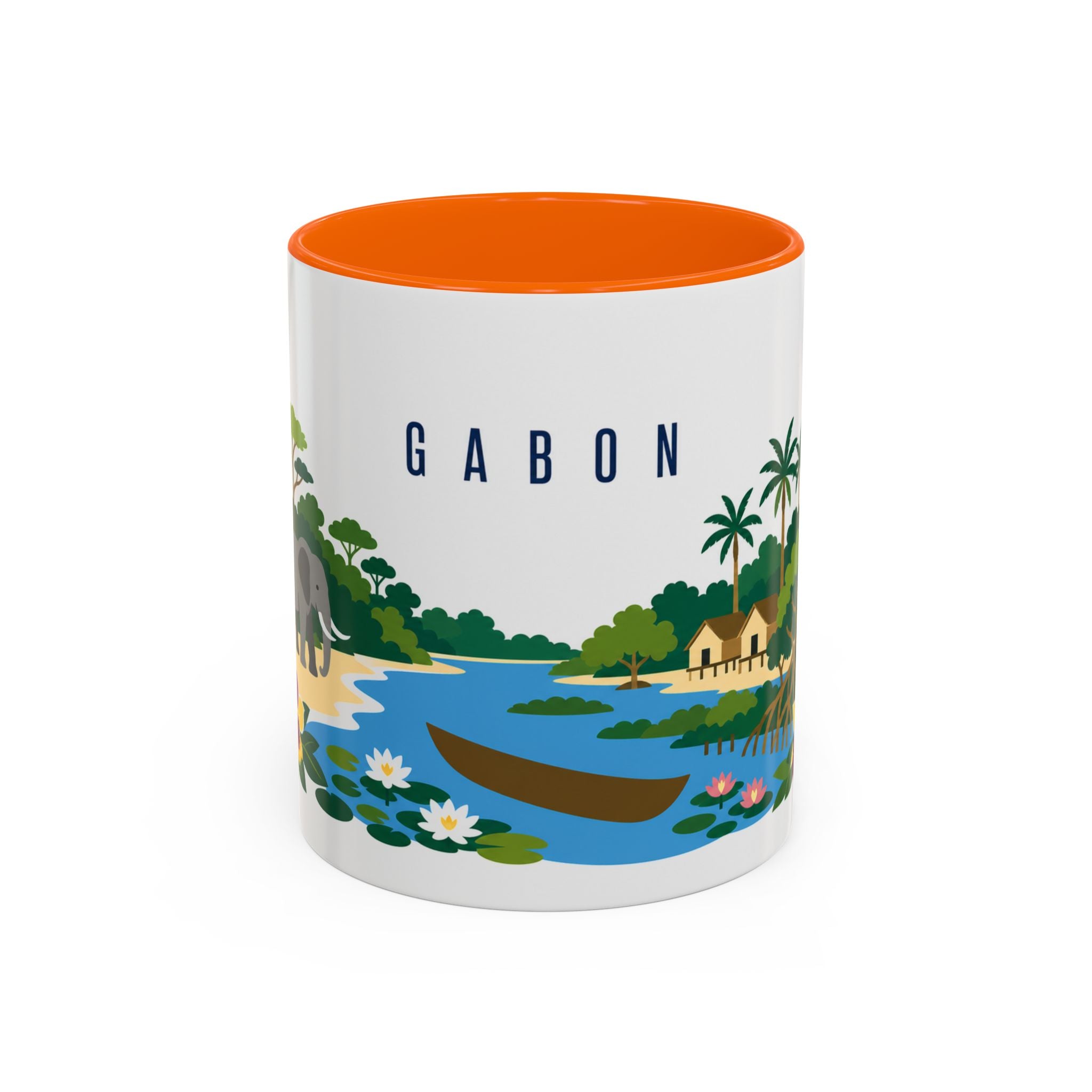 Gabon Coffee Mug | Travel Souvenir Accent Mug | Country Gift Ceramic Cup 11oz 15oz