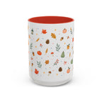 Thanksgiving Mug | Watercolor Autumn Harvest Gift | Pumpkin Leaf Accent Coffee Cup 11oz 15oz