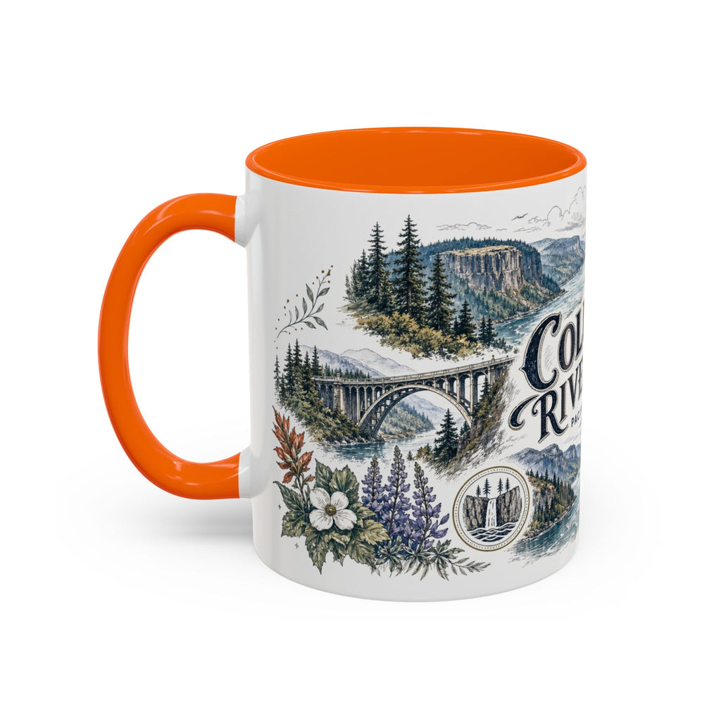 Columbia River Gorge Mug, Pacific Northwest Travel Souvenir, Bucket List Gift, Accent Ceramic Coffee Mug 11oz 15oz