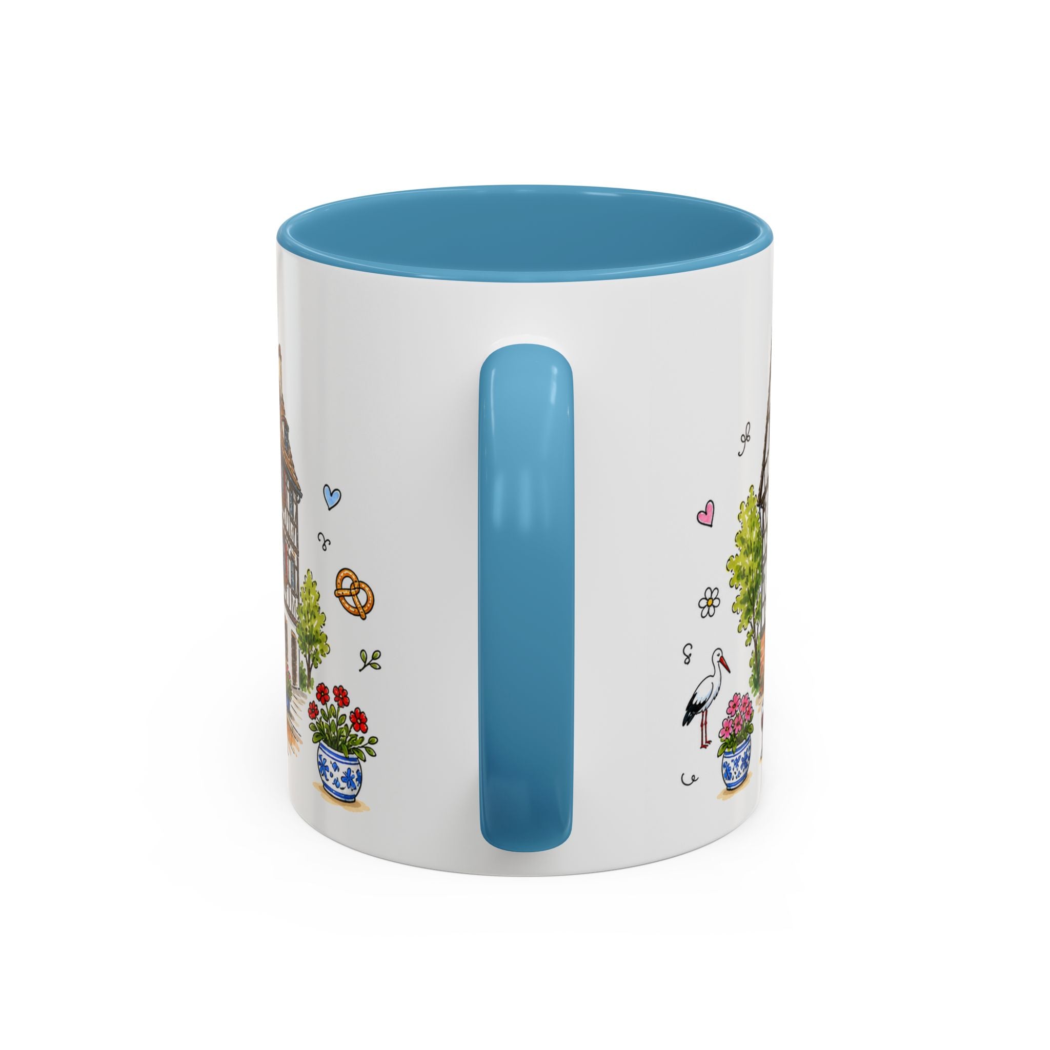 Strasbourg Illustrated Travel Mug | France Souvenir Accent Coffee Mug | 11oz 15oz Ceramic Cup