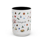Washington DC Christmas Mug | Watercolor City Souvenir | Ceramic Coffee Cup 11oz 15oz